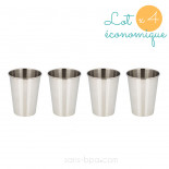 Lot 4 verres inox 350 ml