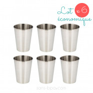 Lot 6 verres inox 350 ml