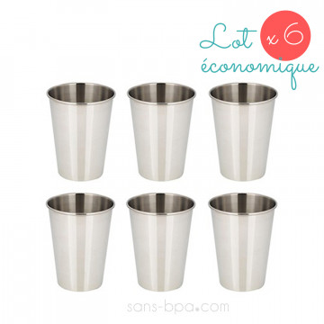 Lot 6 verres inox 350 ml - JOLI MONDE