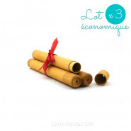 Lot 3 étuis bambou