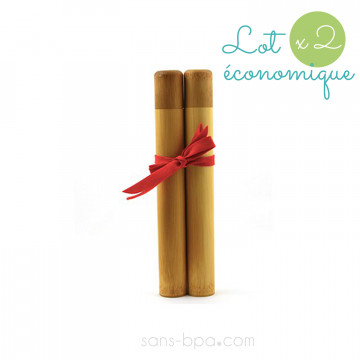 Lot 2 étuis bambou