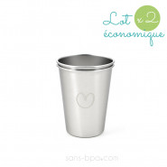 Lot 2 timbales inox 350 ml - Coeur