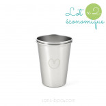 Lot 2 timbales inox 350 ml - Coeur