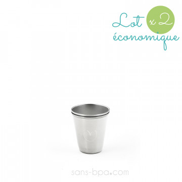 Lot 2 Mini timbales inox 75 ml - JOLI COEUR