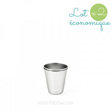 Lot 2 Mini timbales inox 75 ml - JOLI MONDE