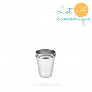 Lot 4 Mini timbales inox 75 ml