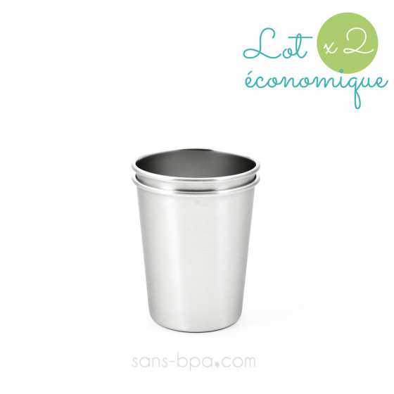 Lot 2 P'tites timbales inox 180 ml