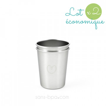 Lot 2 P'tites timbales inox 180 ml - JOLI COEUR