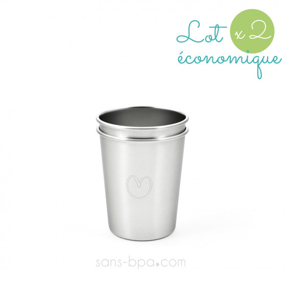 Lot 2 P'tites timbales inox 180 ml - JOLI COEUR