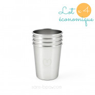 Lot 4 P'tites timbales inox 180 ml - JOLI COEUR