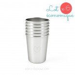 Lot 6 P'tites timbales inox 180 ml - JOLI COEUR