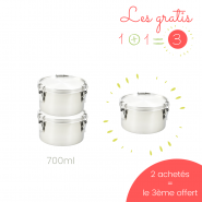 Assortiment 3 boites cylindres La Retro Diam 8 + 10 + 12cm