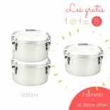2 boites cylindres La Retro Diam 14cm + 1 GRATUITE