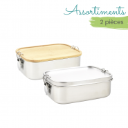 Assortiment 2 boites La Bento bambou + inox . 1000ml