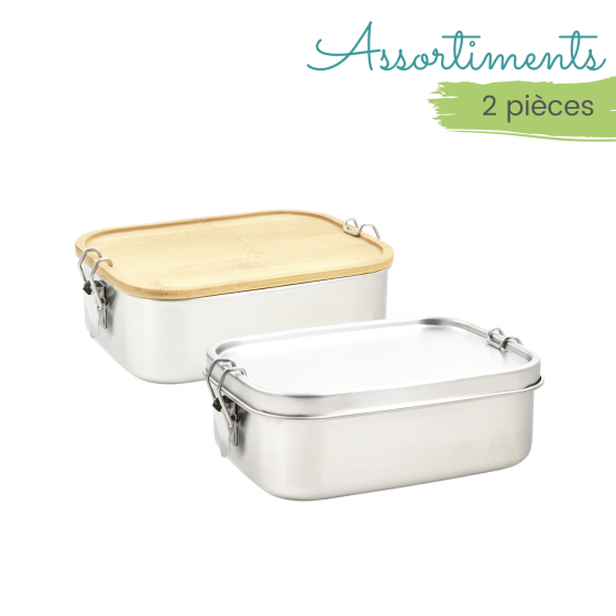 Assortiment 2 boites La Bento bambou + inox . 1000ml