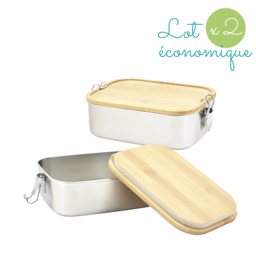 Lot 2 boites La Bento bambou 1000ml