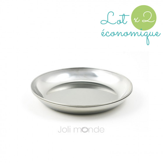 Lot 2 Assiettes inox - La P'tite