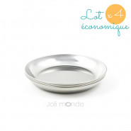 Lot 4 Assiettes inox - La P'tite