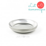 Lot 6 Assiettes inox - La P'tite