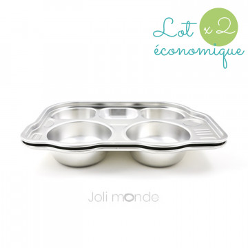 Lot 2 P'tit Bus - Plateaux repas 5 compartiments Kids