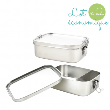 Boîtes Alimentaires En Acier Inoxydable - 650 Ml - Couvercle Transparent étanche - Pour Pique-nique Et Rangement