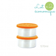 Lot 2 boites inox & silicone Quadrio - Large
