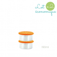 Lot 2 boites inox & silicone Quadrio - Médium