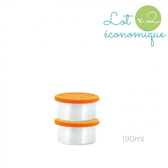 Lot 2 boites inox & silicone Quadrio - Médium
