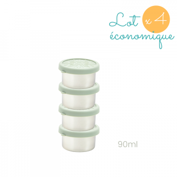 Lot 4 boites inox & silicone Quadrio - MINI