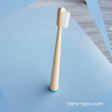 Lot 2 Brosses à dents bambou - CONICOLOR - Bleu canard 2