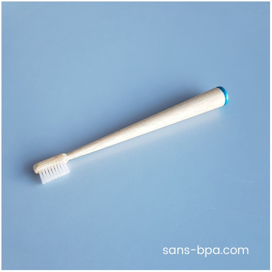 Brosse à dents bambou - CONICOLOR - Bleu