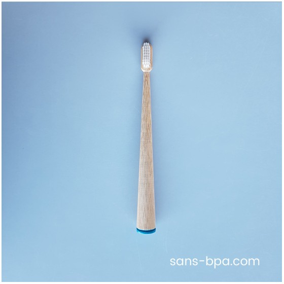 Brosse à dents bambou - CONICOLOR - Bleu