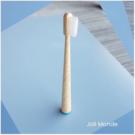 Brosse à dents bambou - CONICOLOR - Bleu canard