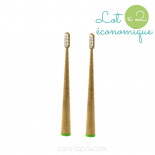 Lot 2 Brosses à dents bambou - CONICOLOR - Green