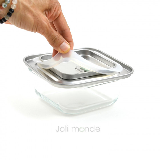 Contenant De verre & d'inox 520ml - Joli Monde