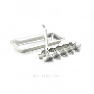 Assortiment bac à glaçons inox & son contenant inox La Retro Diam 16