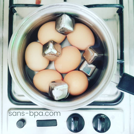 Ensemble 6 glaçons cubes INOX