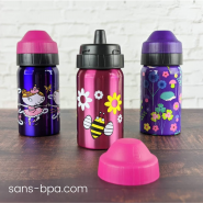 Gourde isotherme anti-fuite 350ml FLEURS