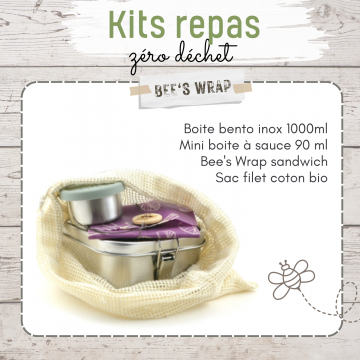 Kit Repas Zéro Déchet - BEES WRAP 2