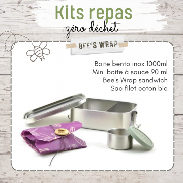 Kit Repas Zéro Déchet - BEES WRAP - Joli Monde