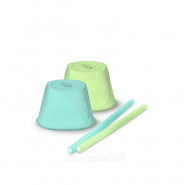 2 couvercles anti-éclaboussures à paille - Mint