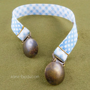 Attache serviette & doudou - POIS CIEL