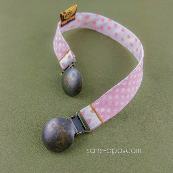 Attache serviette & doudou - POIS CIEL