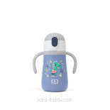 Gourde paille inox isotherme 350ml - Léopard