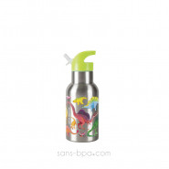 Gourde inox isotherme à paille - LICORNE - CROCODILE CREEK