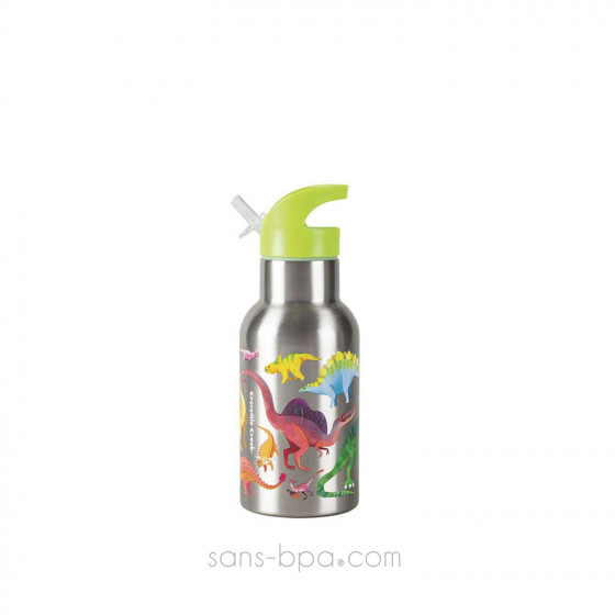 Gourde inox isotherme à paille - LICORNE - CROCODILE CREEK