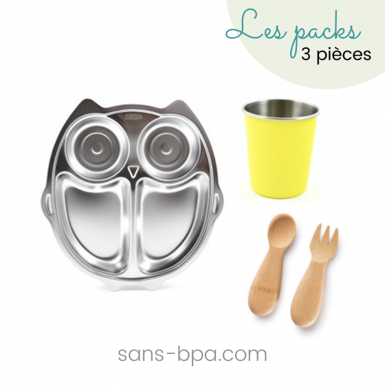 Ensemble repas bébé - Chouette