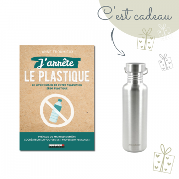Livre J'arrête le plastique & sa gourde en cadeau