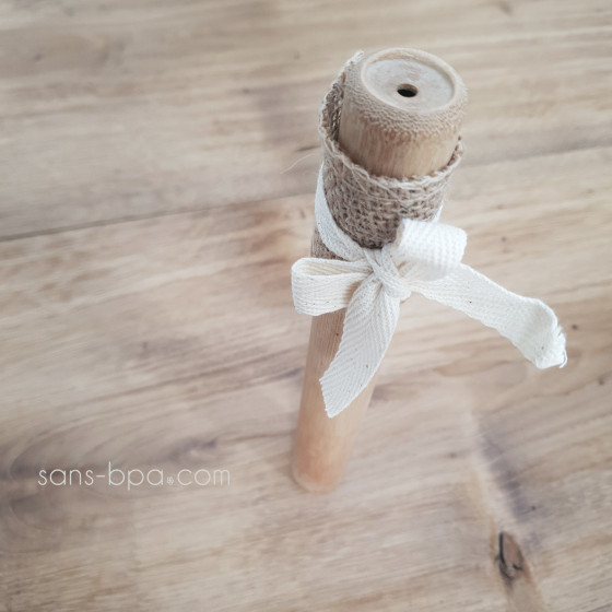 Etui cadeau en bambou & son ruban jute et coton