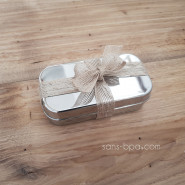 Boite cadeau inox & son ruban de jute